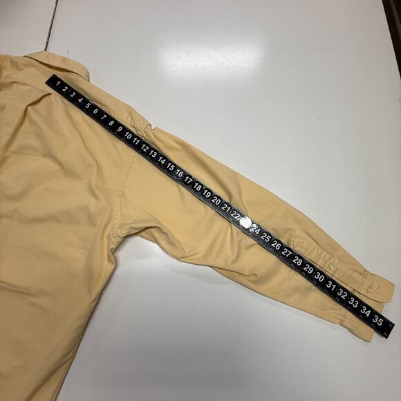 Ralph Lauren Shirt Mens XL Yellow Thicker Fabric Long Sleeve Button Down Preppy - Picture 4 of 9